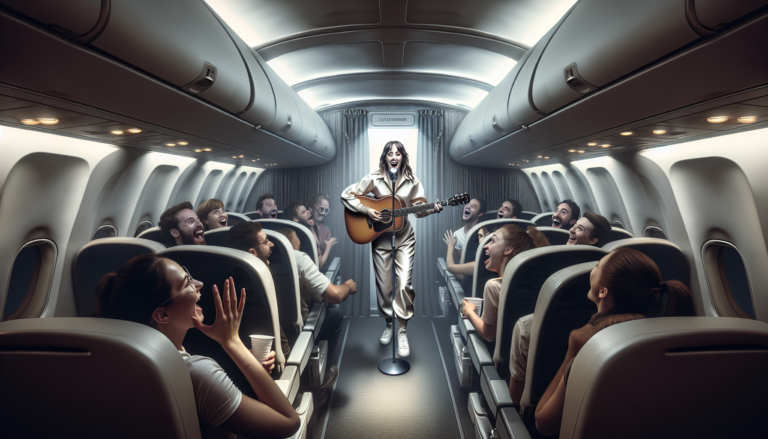 O experiență de neuitat în zbor: Misha Miller încântă pasagerii cu un concert la 9000 de metri altitudine